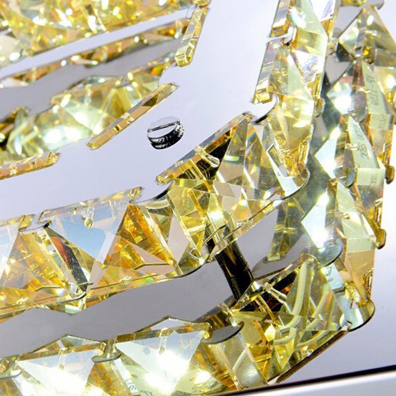 Lampă de tavan pătrată de cristal Plafond Glamour 8W APP405-C APP406-C Neutral 4000K 10