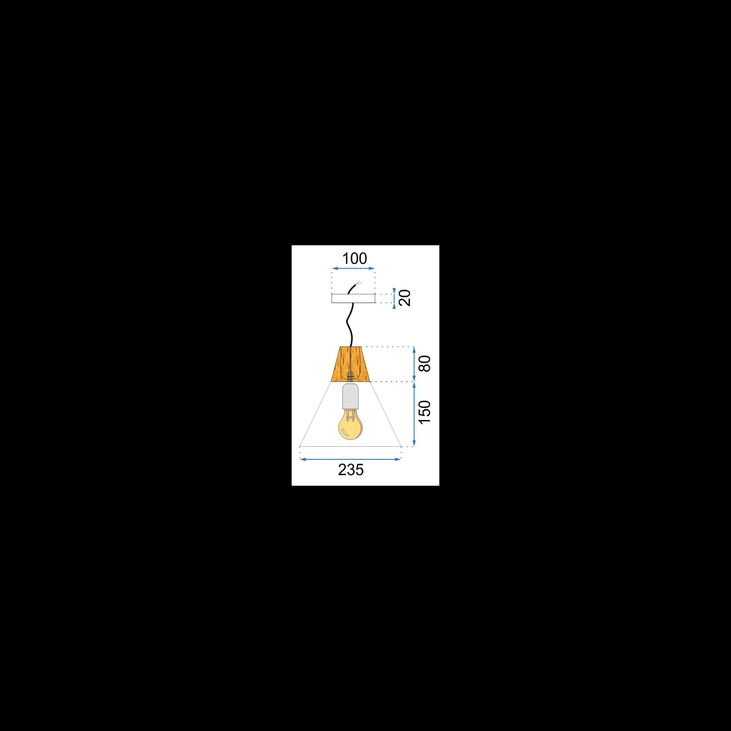 Lampa DE TAVAN SCANDI C negru 15
