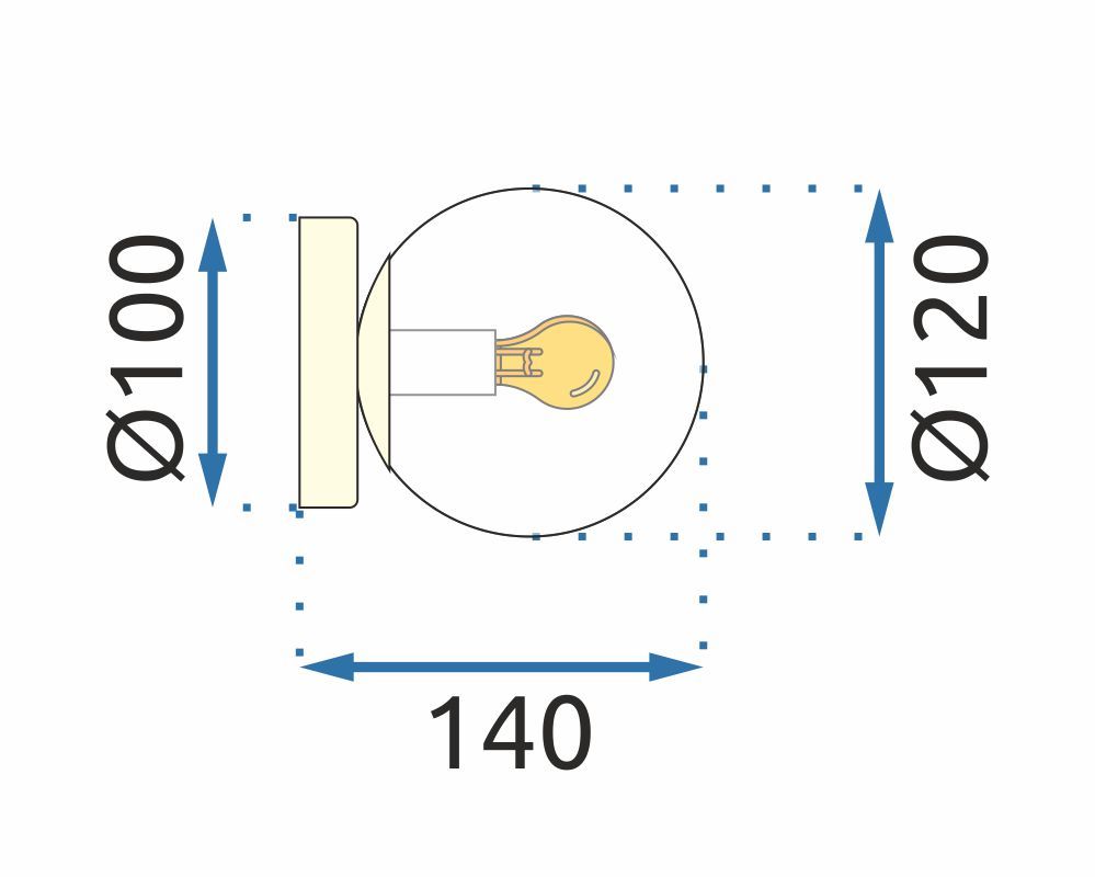 Lampa de perete APP1250-1W Gold 3