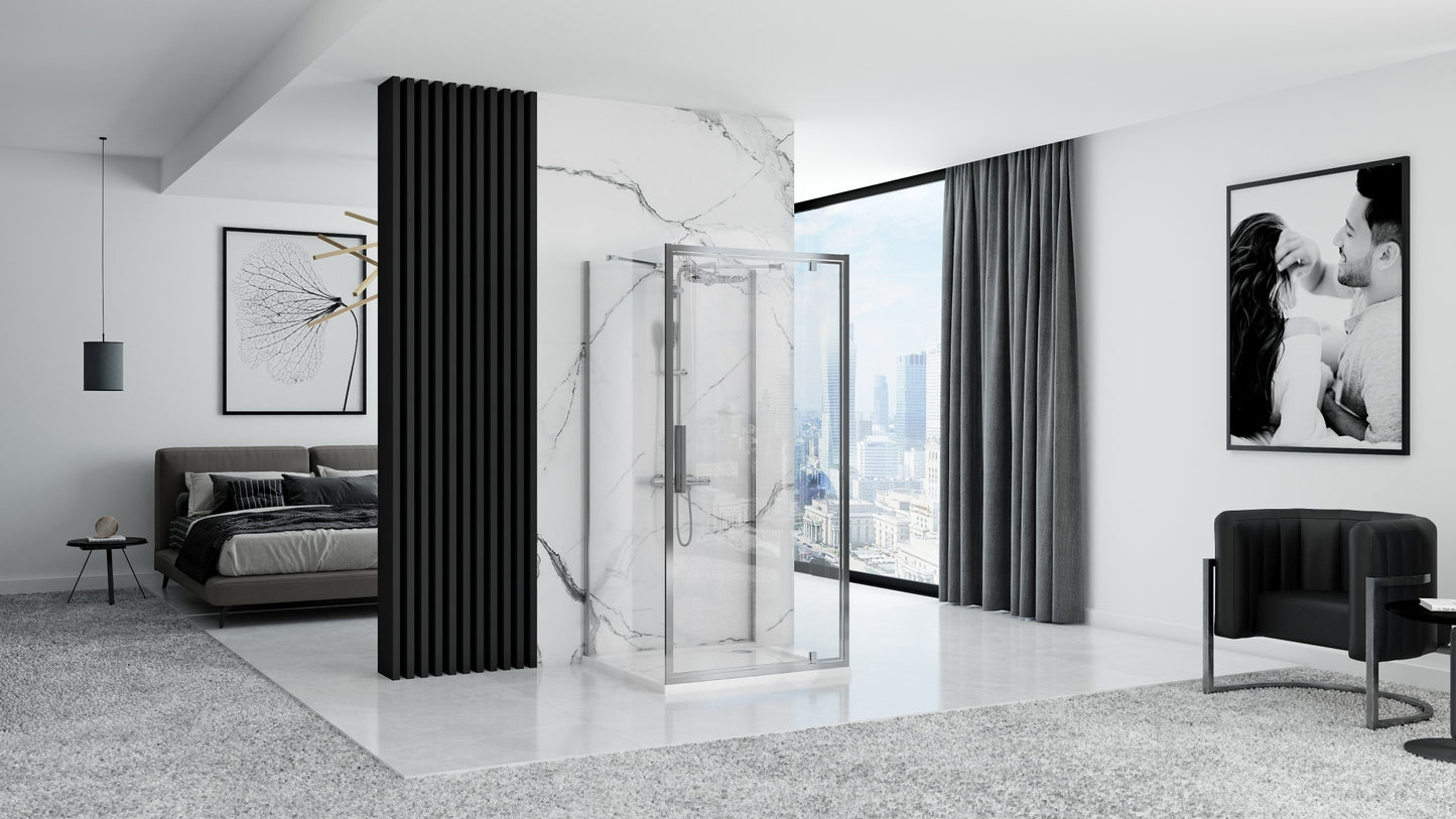 Cabina dus REA Rapid Swing Chrome Usa:100 x Perete:100 5