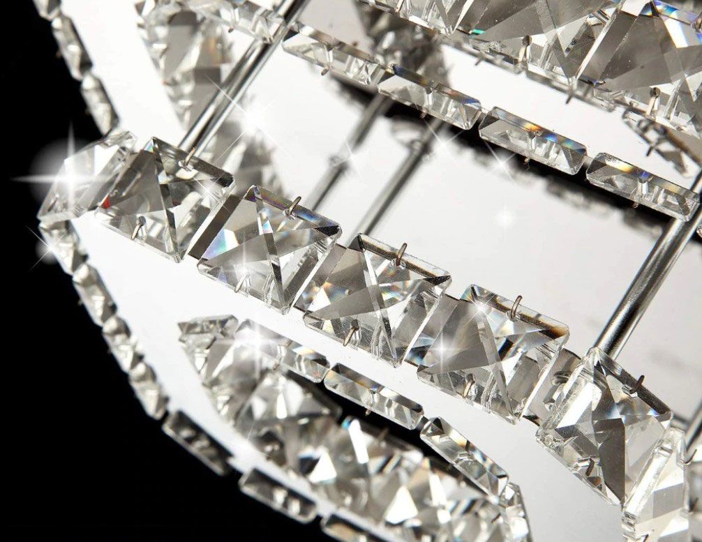 Plafoniera din cristal Plafond LED 24W Square APP409-C APP410-C Alb cald 3000K 10