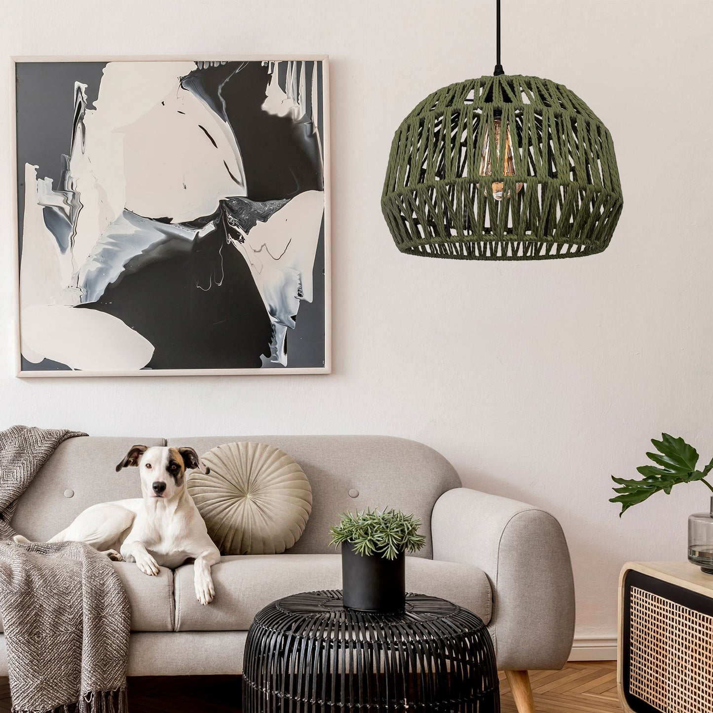 Lampa zielona Boho APP1293-1CP 4