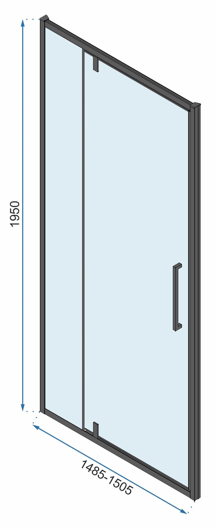 Cabina de dus De colt Rapid Swing Usa:70 x Perete:90 7
