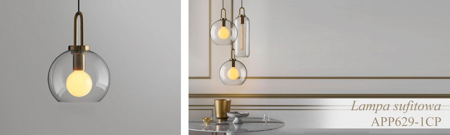 Lampă de tavan suspendată sticlă 20cm APP629-1CP 7