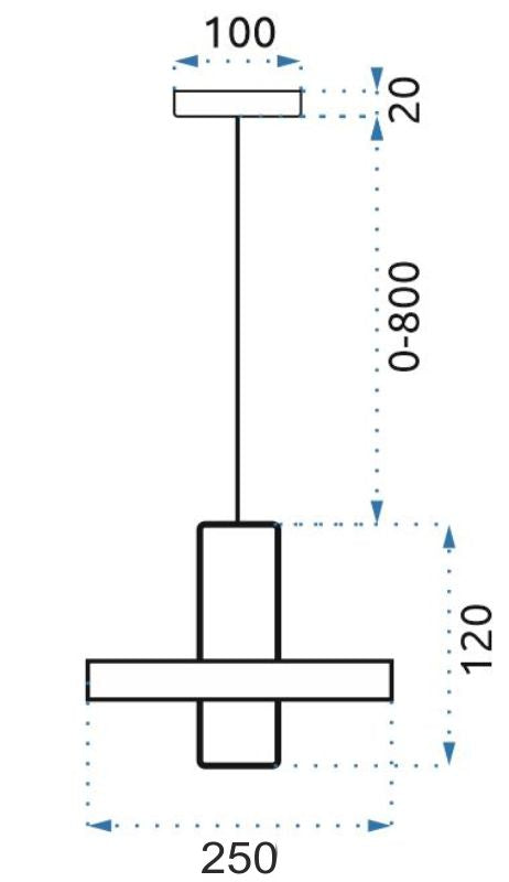 Lampă suspendată Metal Sticlă Aurie LED APP553-1CP 6