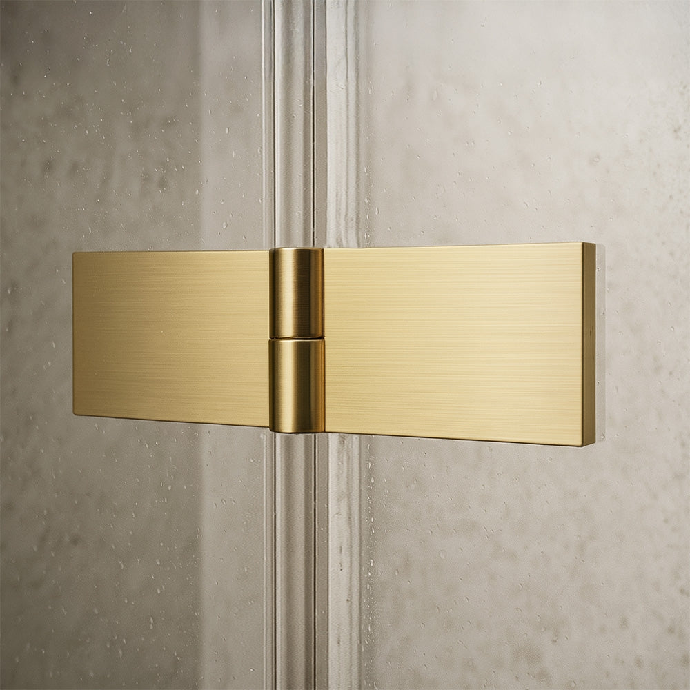 Paravan de dus Rea Atlas 100 Brush Gold stanga 7
