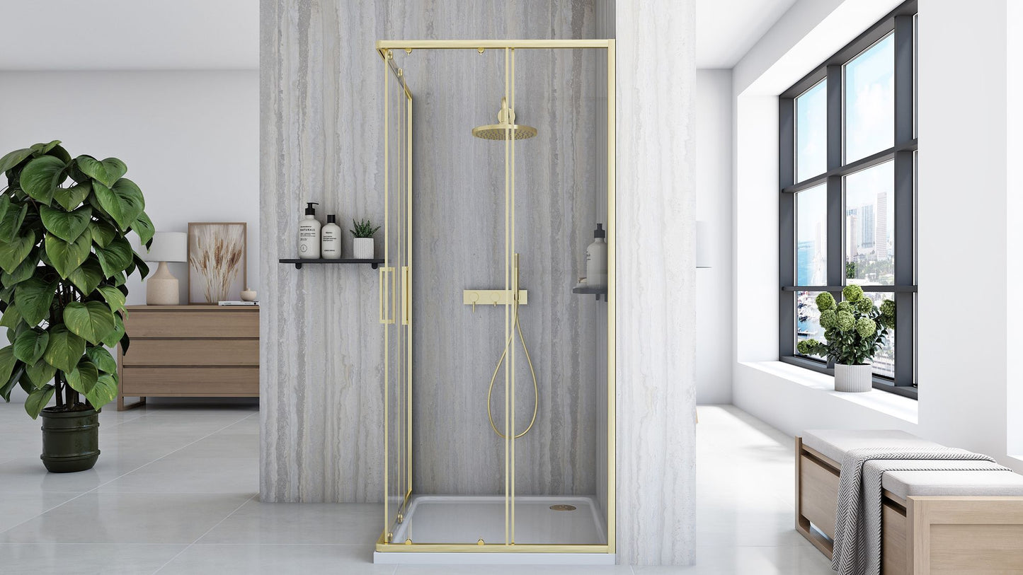 Cabina de dus Rea City 80x80 cm Gold Brush fara cadita 3