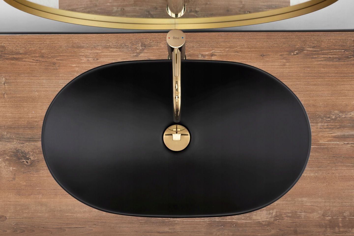 Lavoar pentru blat Rea Royal 60 Black Mat 4