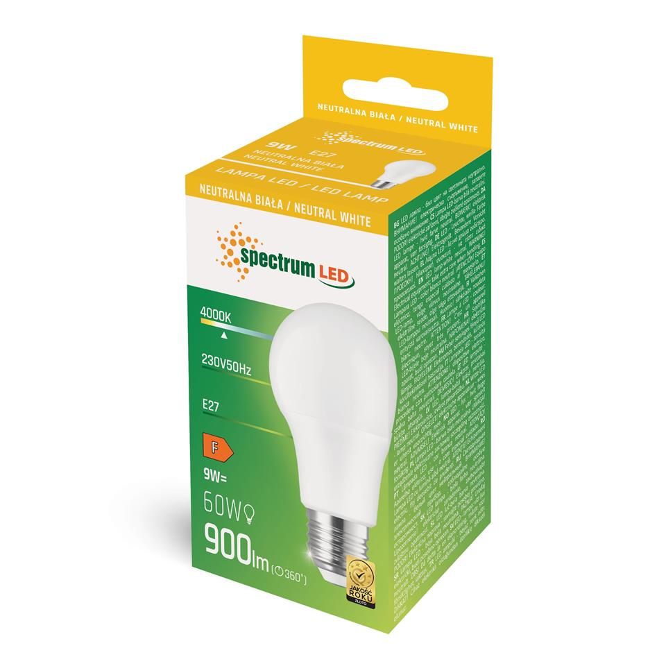 Bec cu LED cald E27 230V 9W WOJ+14611 2