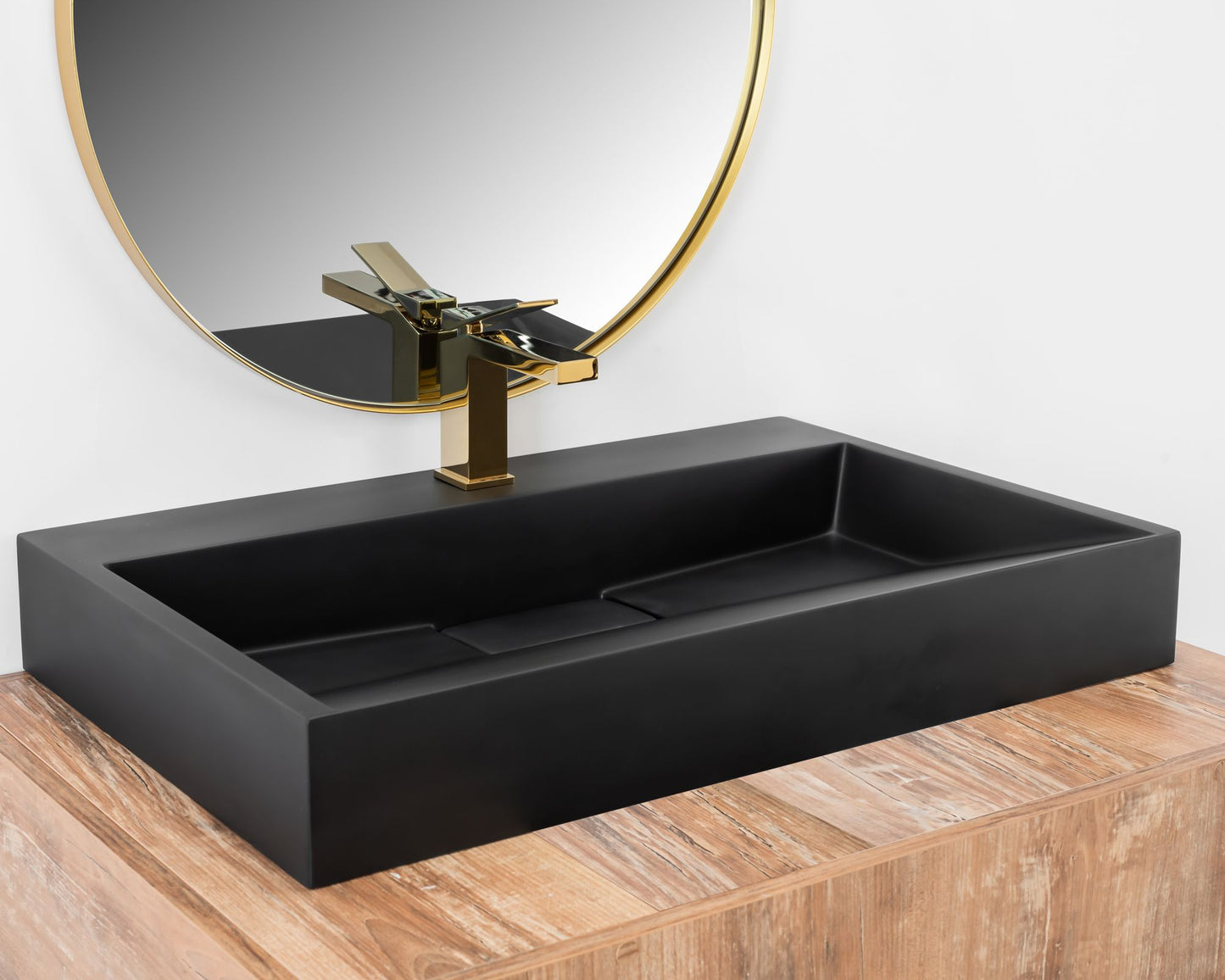 Lavoar din conglomerat GOYA Negru MAT 70CM 2