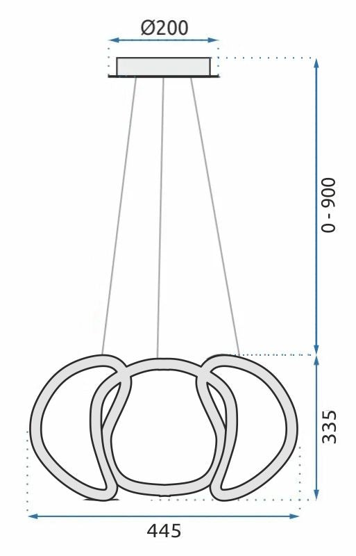 Lampa APP386-CP Gold 7