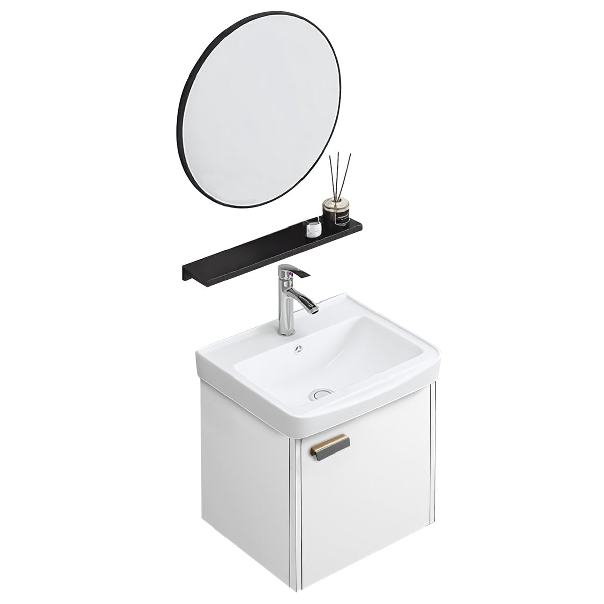Set Mobilier De Baie Cu Lavoar Molly 40cm White 6