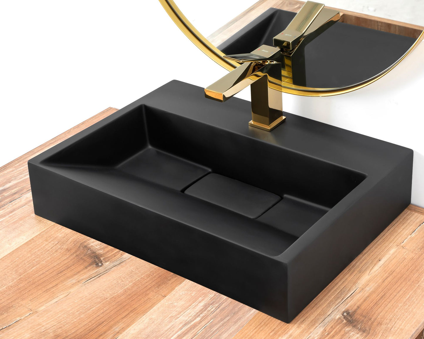 Lavoar din conglomerat GOYA BLACK MAT 50CM 4