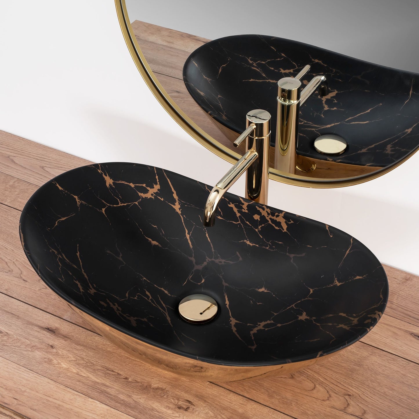 Lavoar de blat Rea REA Royal In Black Marble Gold 4