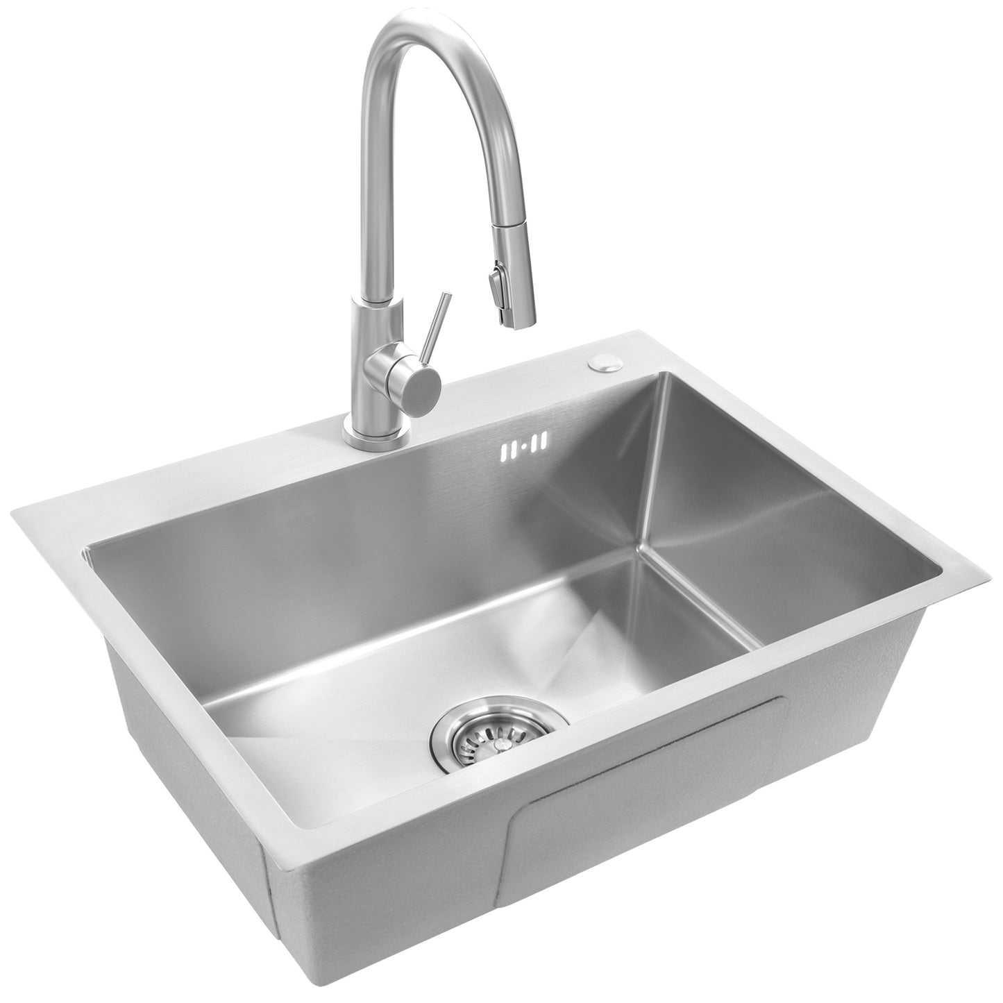 Chiuvetă Inox Liam Brush Nickel cu robinet de bucătărie 5