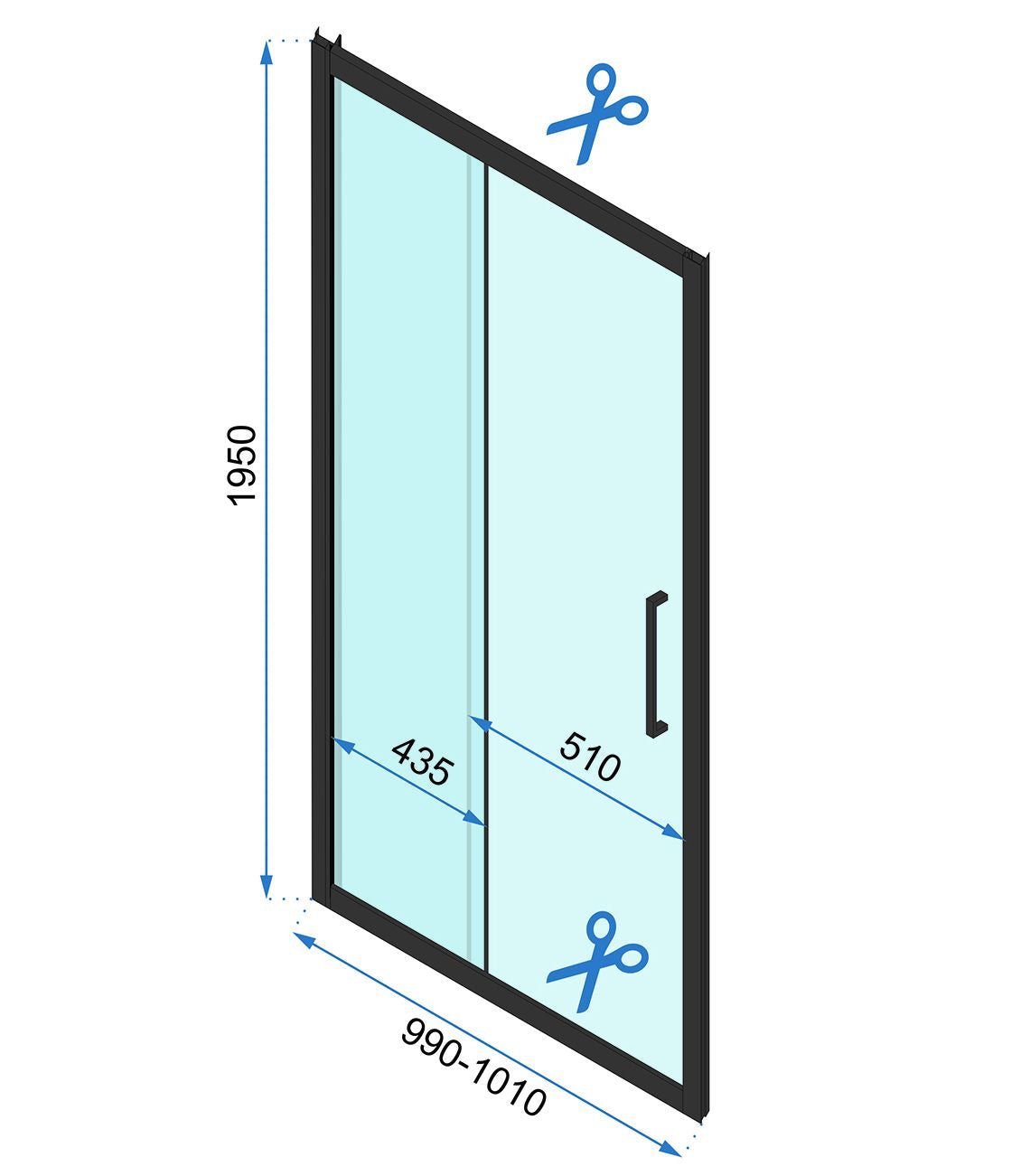 Cabina dus de colt Rapid Slide Usa: 120 Perete: 80 6
