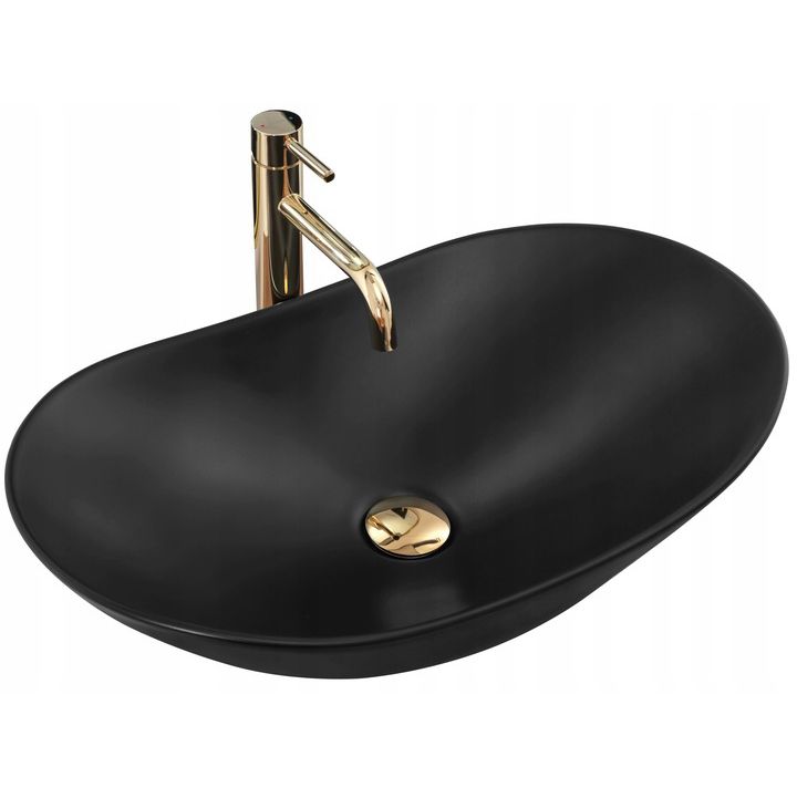 Lavoar pentru blat Rea Royal 60 Black Mat 6
