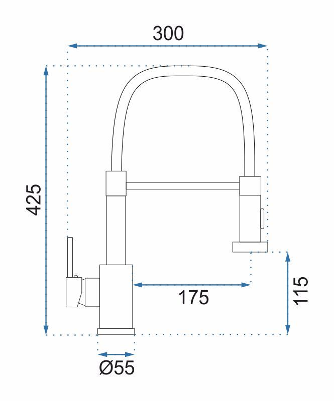 Baterie de bucătărie REA Colin Black 10