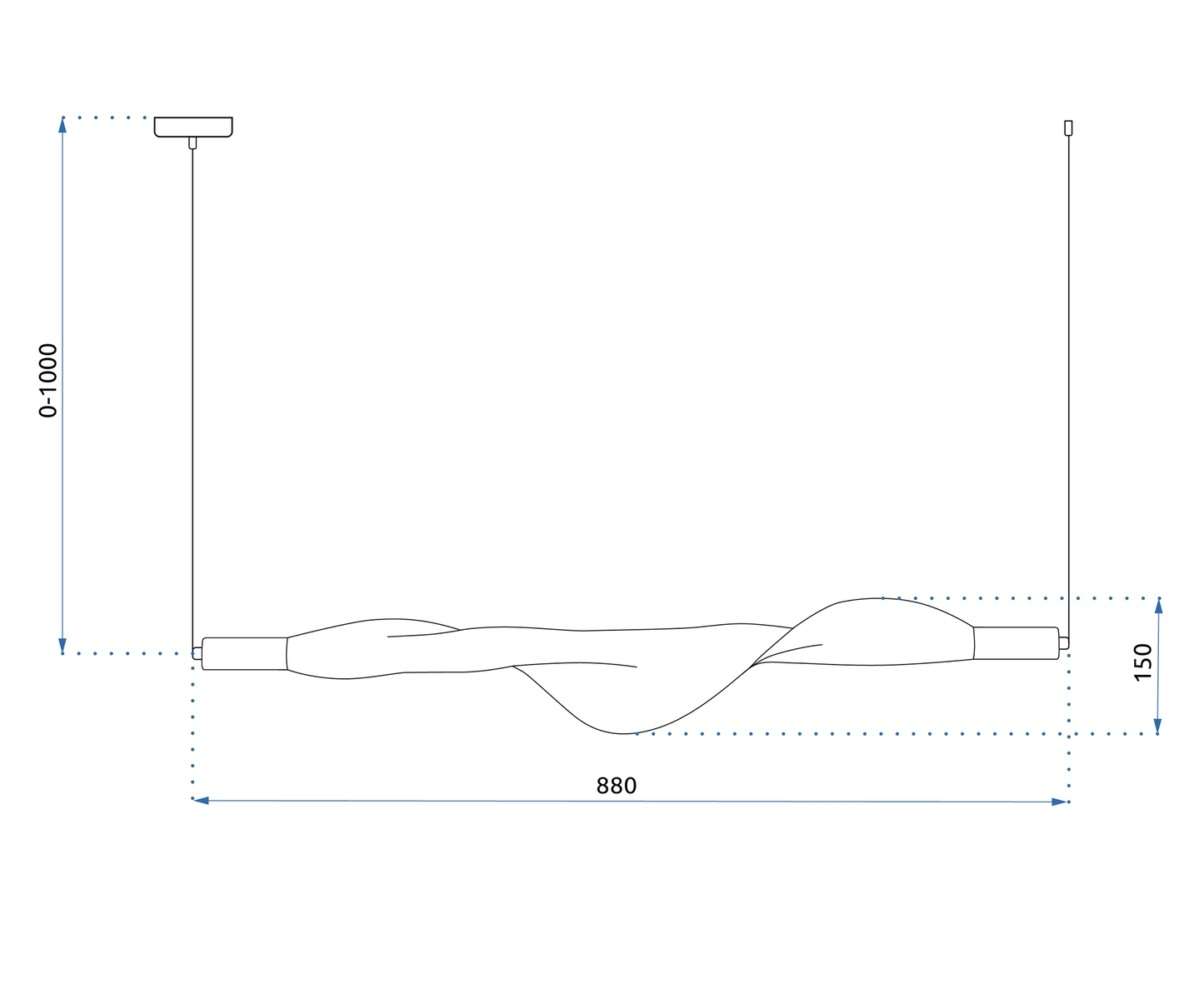 Lampă de tavan LED APP1446-CP Black 6