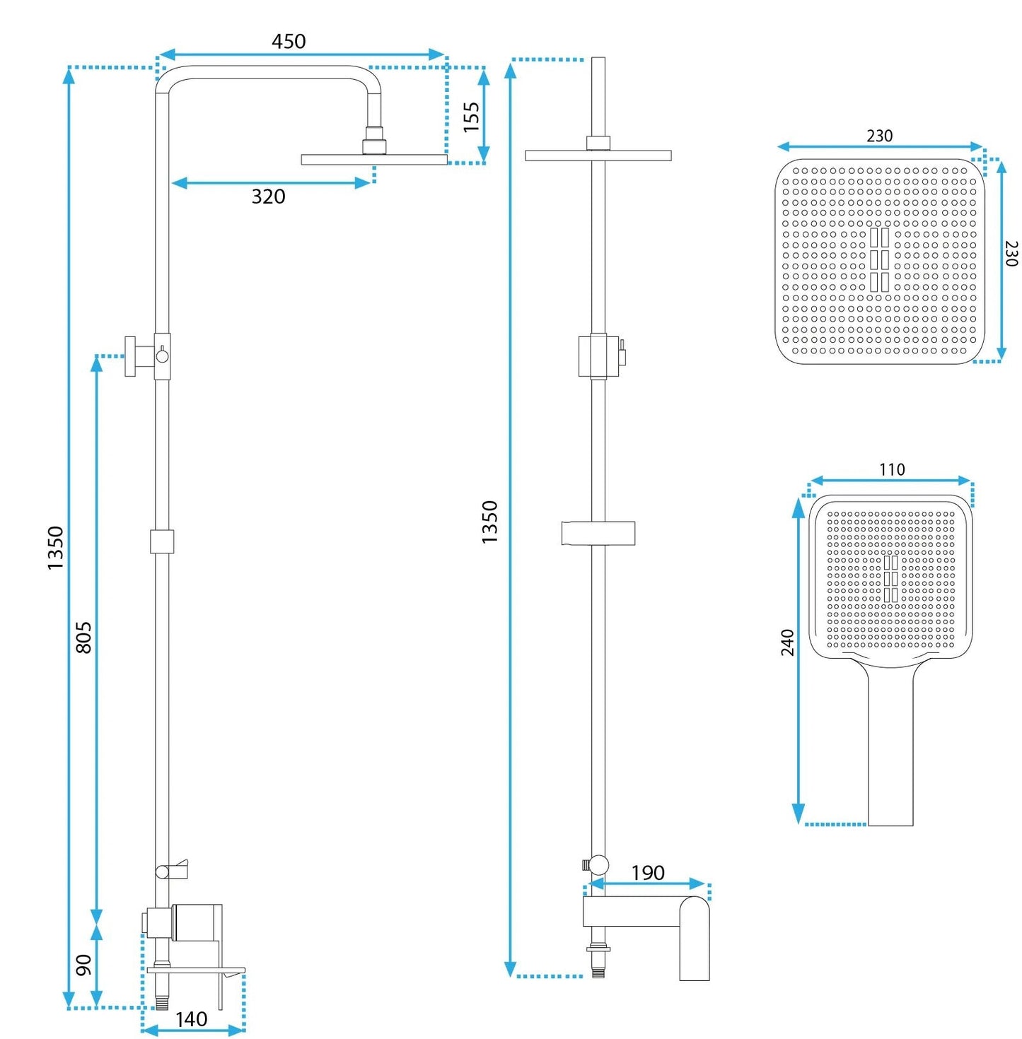 Set Dus Rea Storm Gold Brush 6