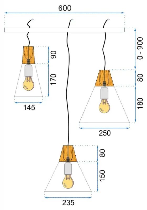 Lampa DE TAVAN SCANDI SET CP alb 9