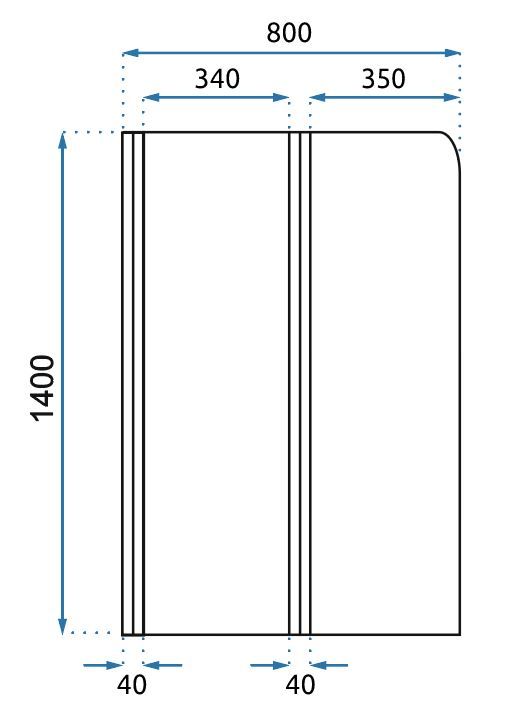 Paravan pentru cada pliabil Rea Agat-2 80 6