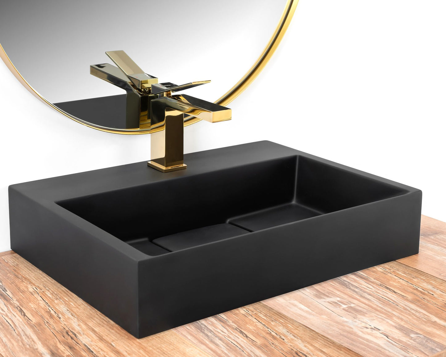 Lavoar din conglomerat GOYA BLACK MAT 50CM 2