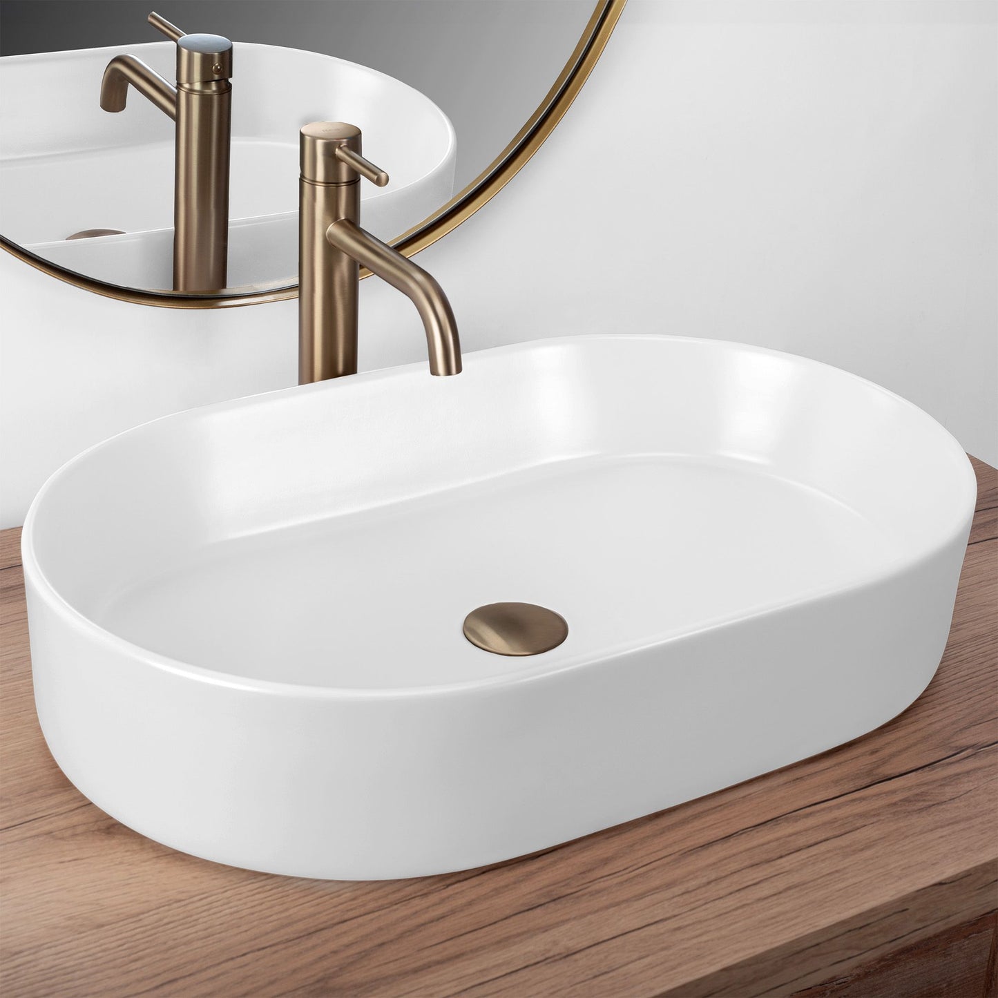 Lavoar pe blat Rea NADIA 60 WHITE MATT 2