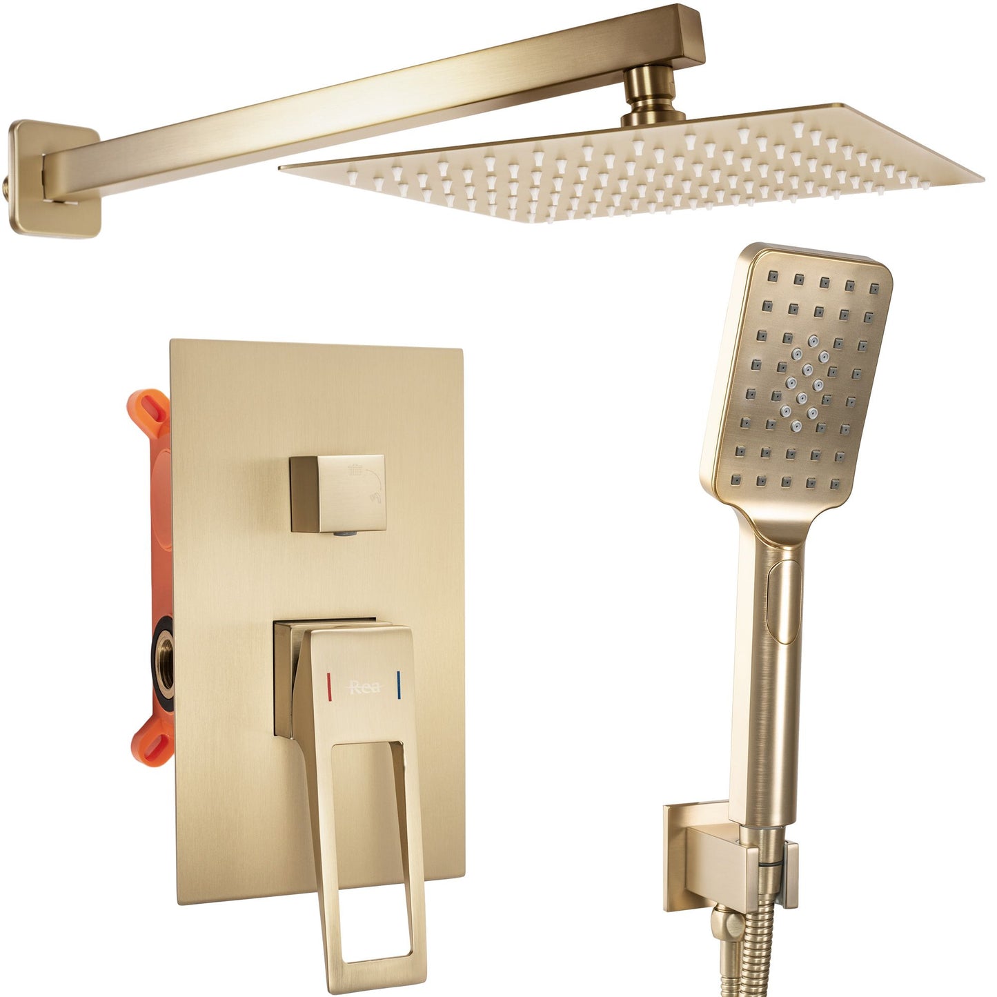 Set de duș incastrat Rea Parker AURIU PERIAT CU BOX 1