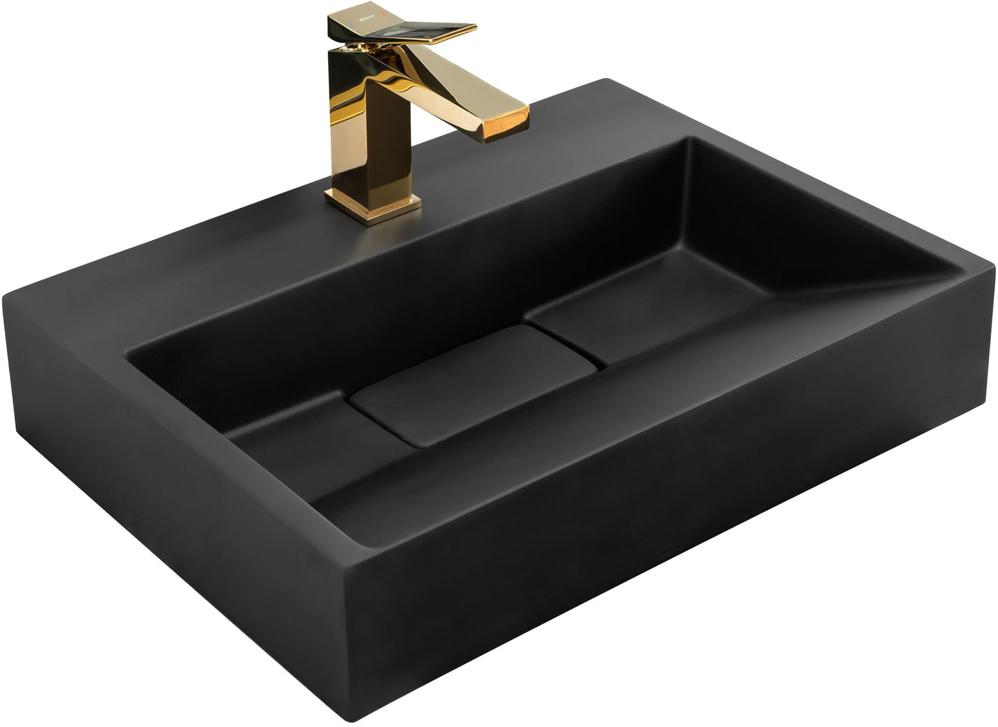 Lavoar din conglomerat GOYA BLACK MAT 50CM 1