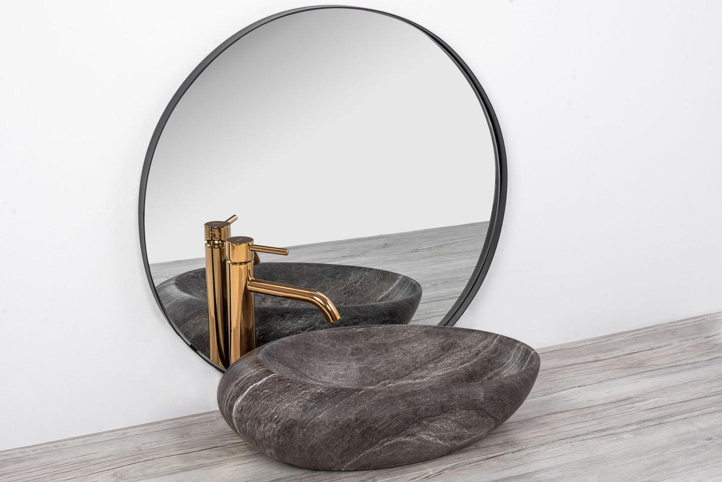 Lavoar pentru blat Rea Roxy A Stone D.Grey Gri 2