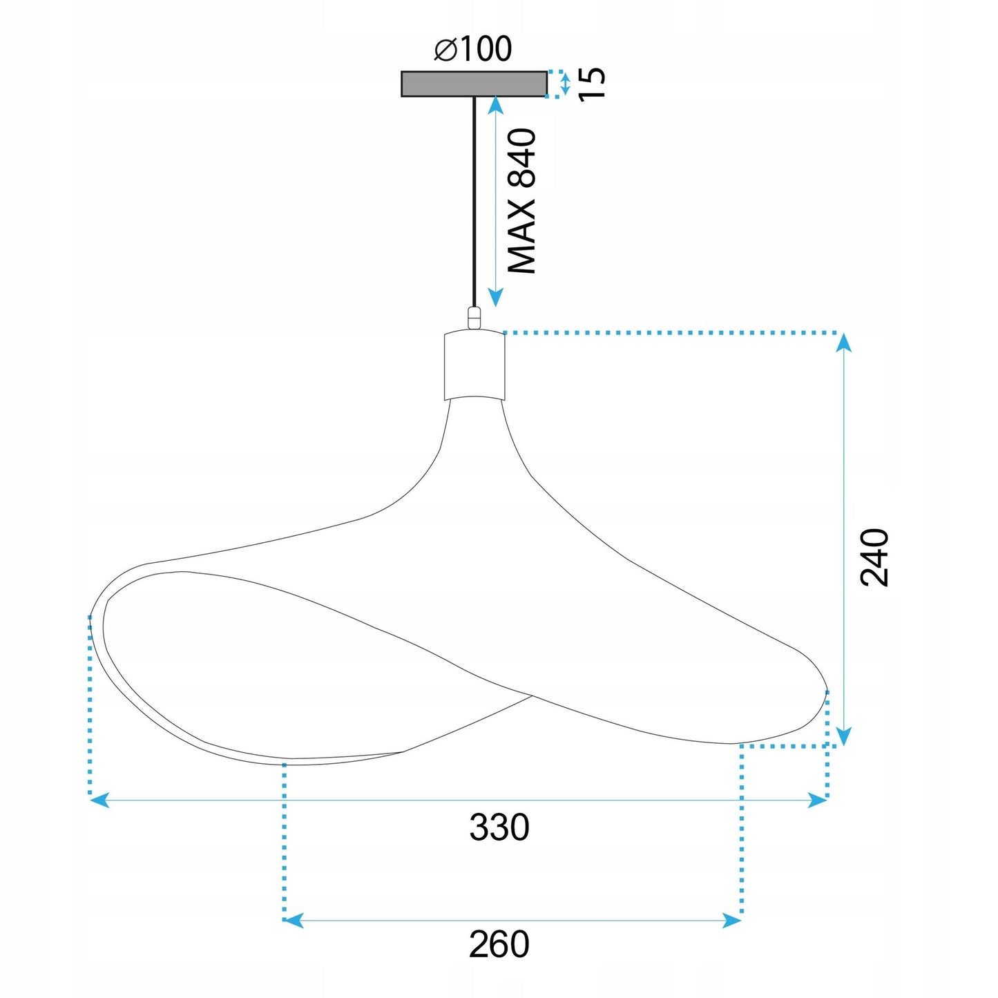 LAMPĂ SUSPENDATĂ DIN BAMBUS APP1642-1CP 30cm 13