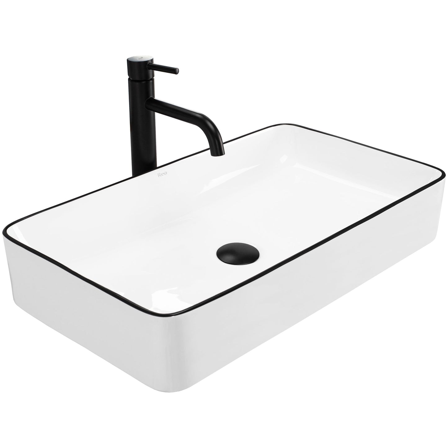 Lavoar pentru blat Rea Denis Black Edge 2