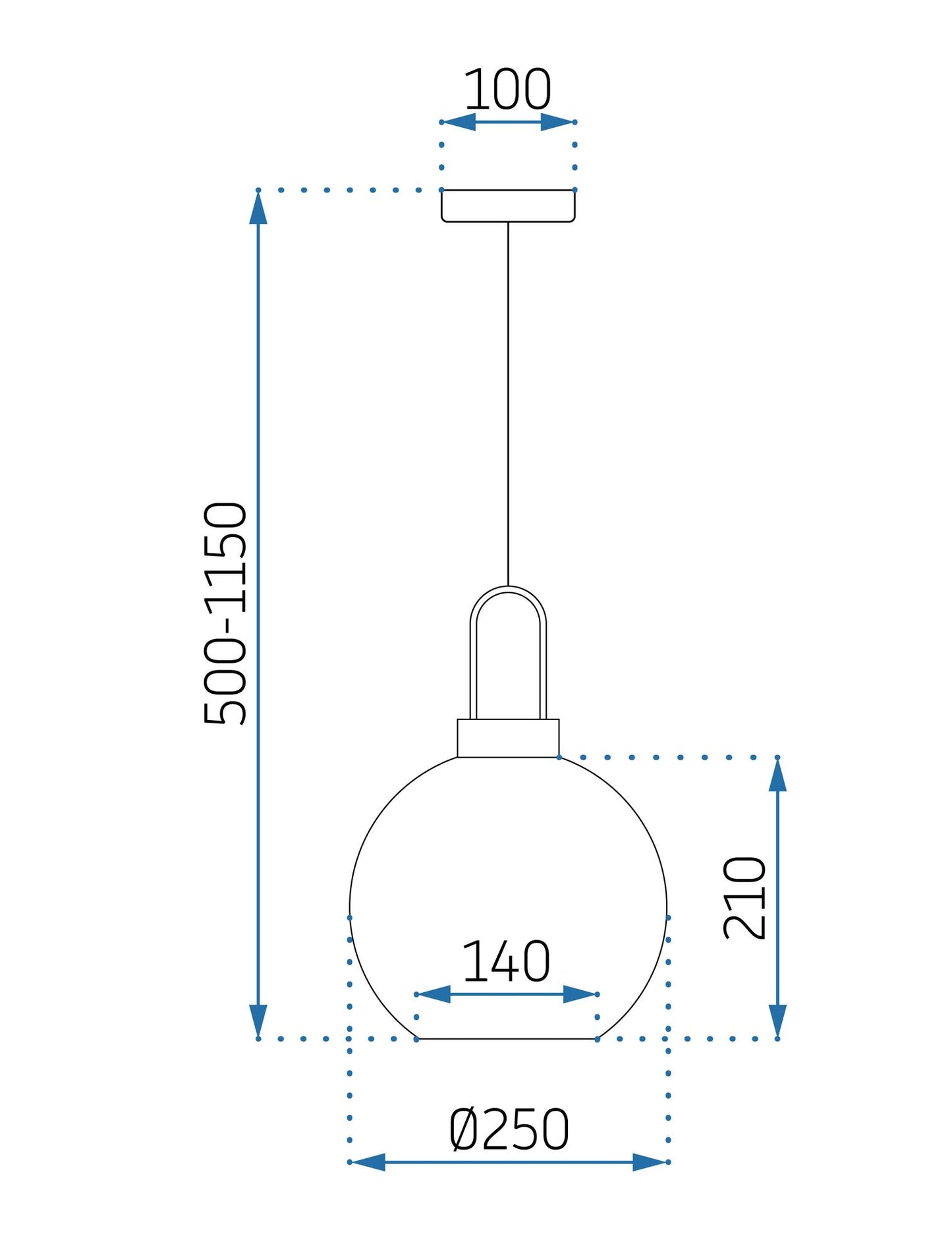 Lampă de tavan sticlă 25cm APP627-1CP 8