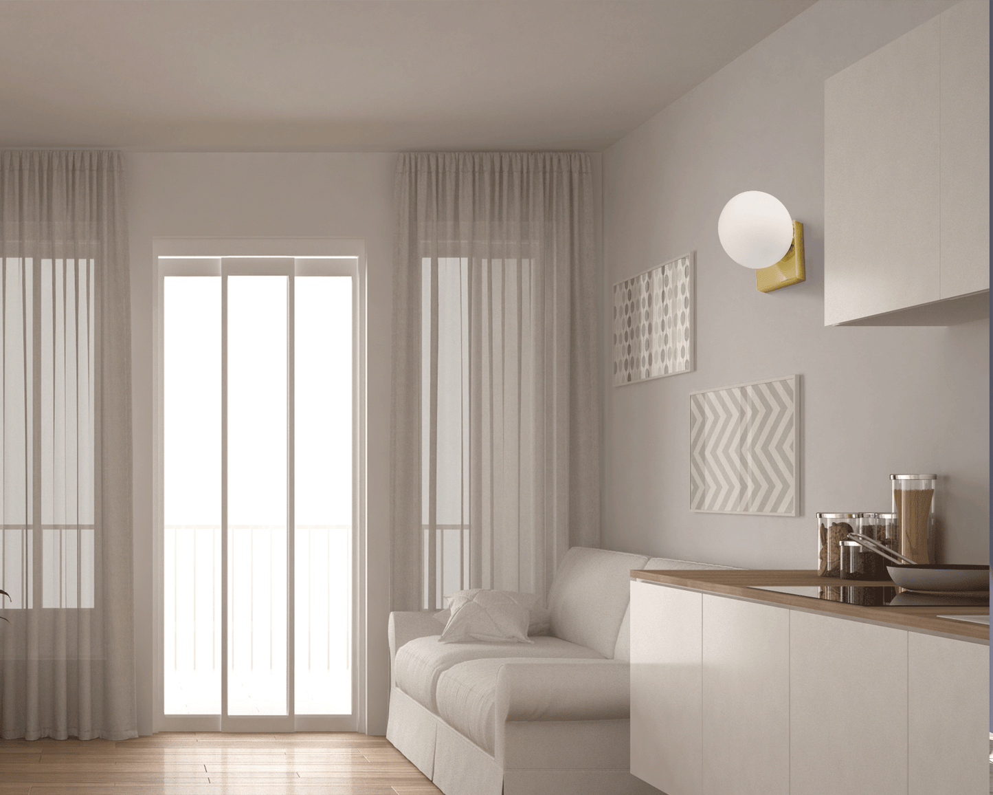 Lampă de perete sticlă APP1009-1W Gold 4