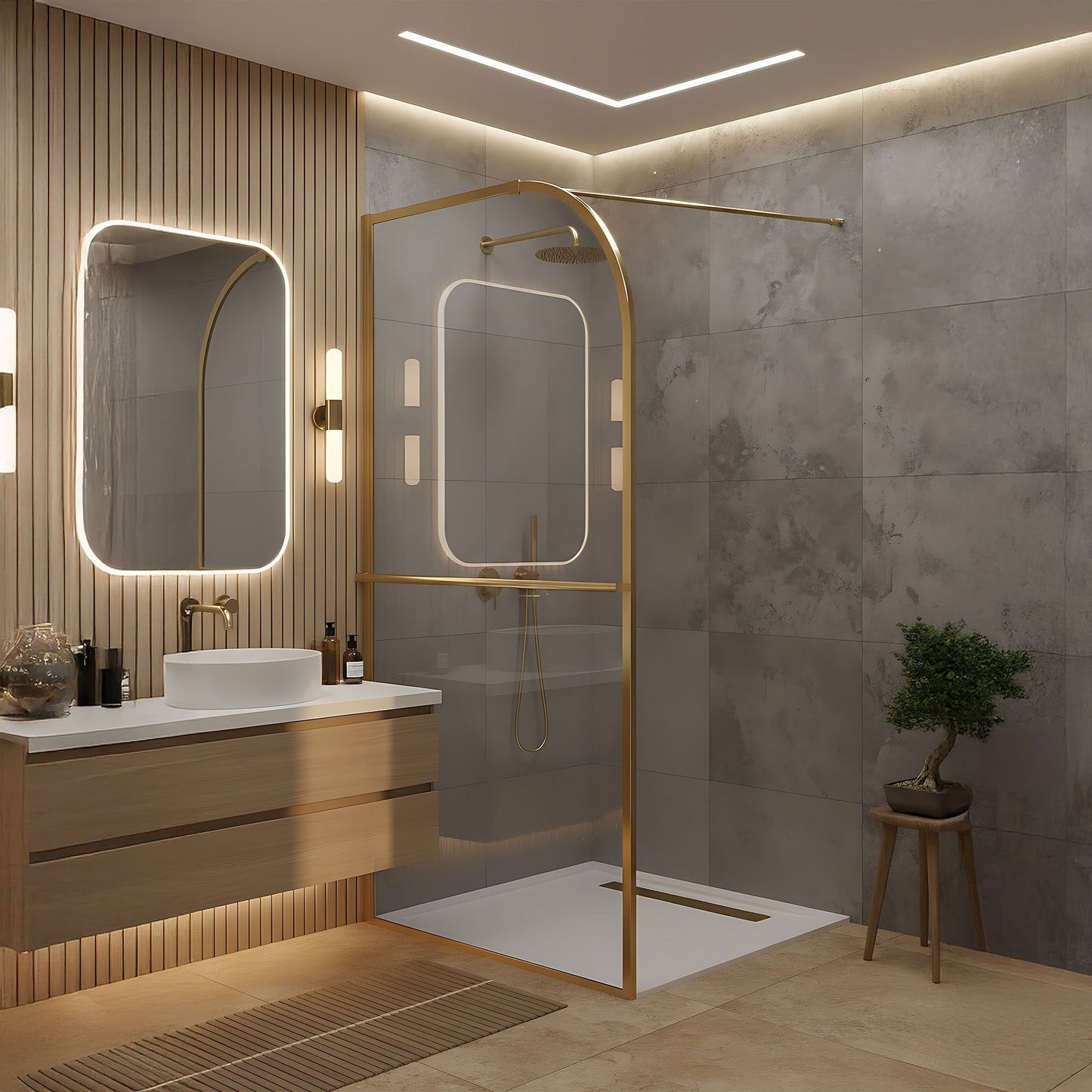 Paravan De Dus Rea Sky Brush Gold 100 8