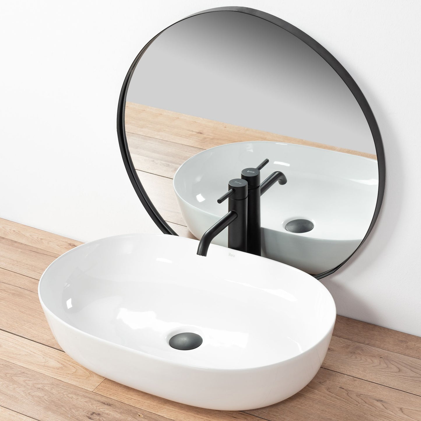 Lavoar ceramic pentru blat CLEO alb - REA 5