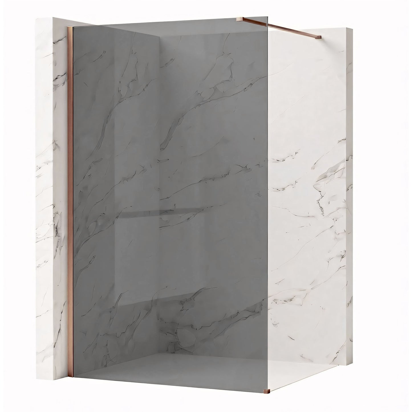 Paravan de dus Rea Flexi Grey / Brush Copper 100 15