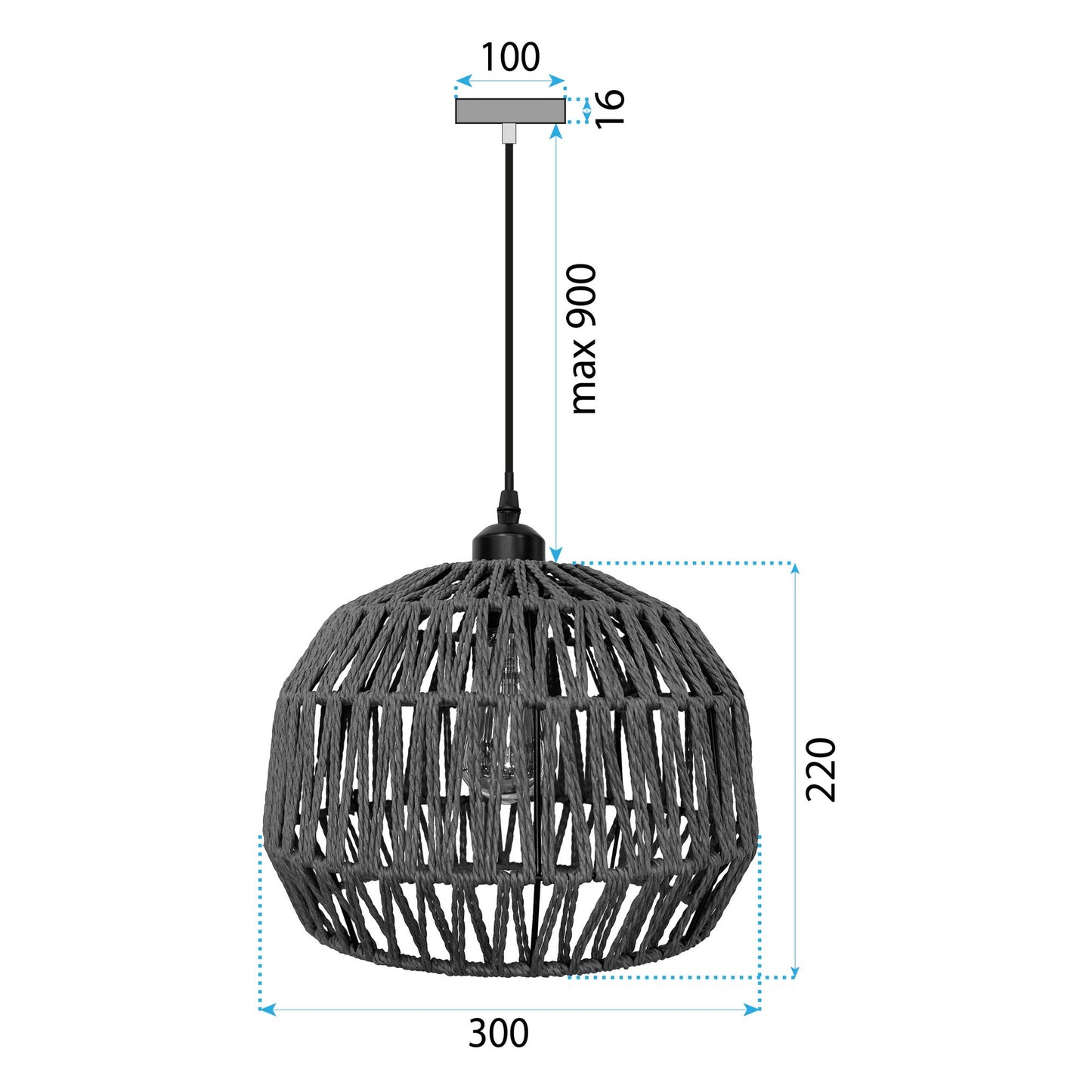 Lampa zielona Boho APP1293-1CP 7