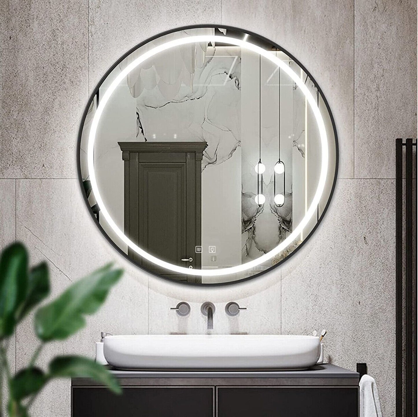Oglindă Led 70cm Mmj Black 11