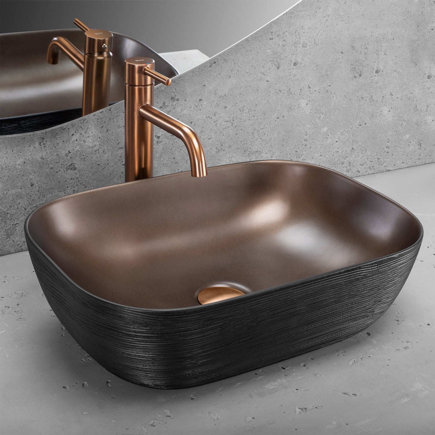 Lavoar Pe Blat Rea Belinda Copper Brush / Black 2