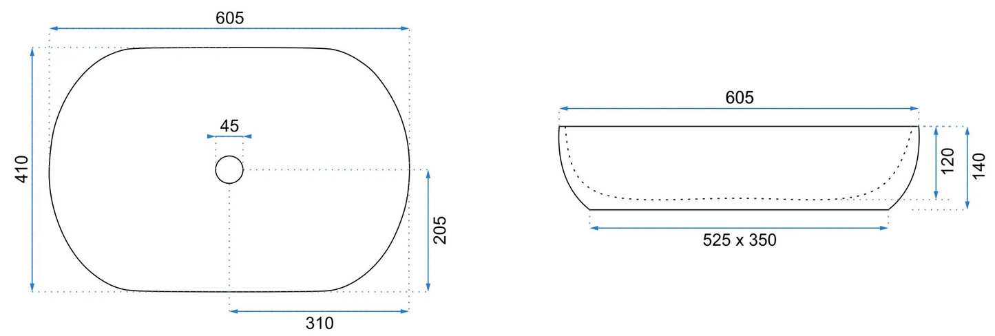 Lavoarul REA CLEO 61 Shiny Aiax din ceramică 8