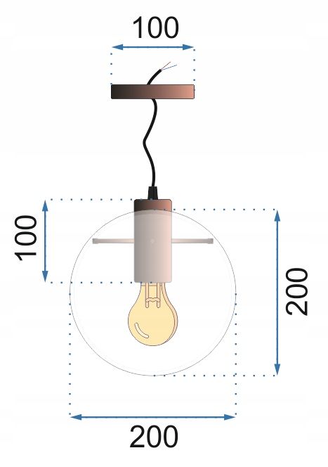 Lampă suspendată din sticlă Lassi Black 20 cm APP306-1CP  12