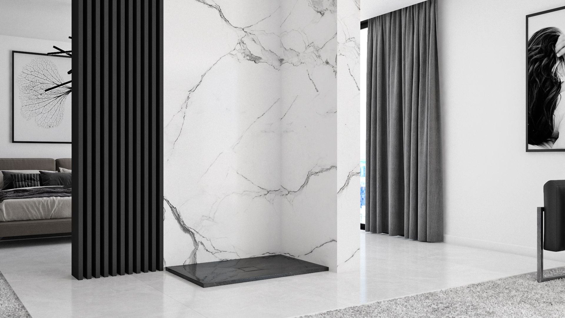 Cadita de dus Rea Stone din piatra 90 x 120  3