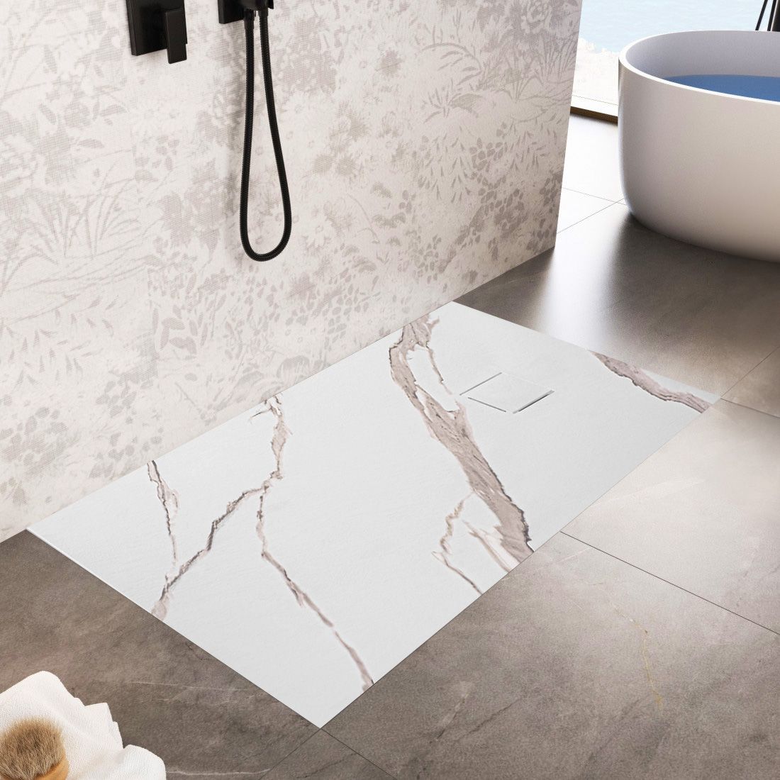 Cada de duș Magnum CARRARA WHITE 90x120  7