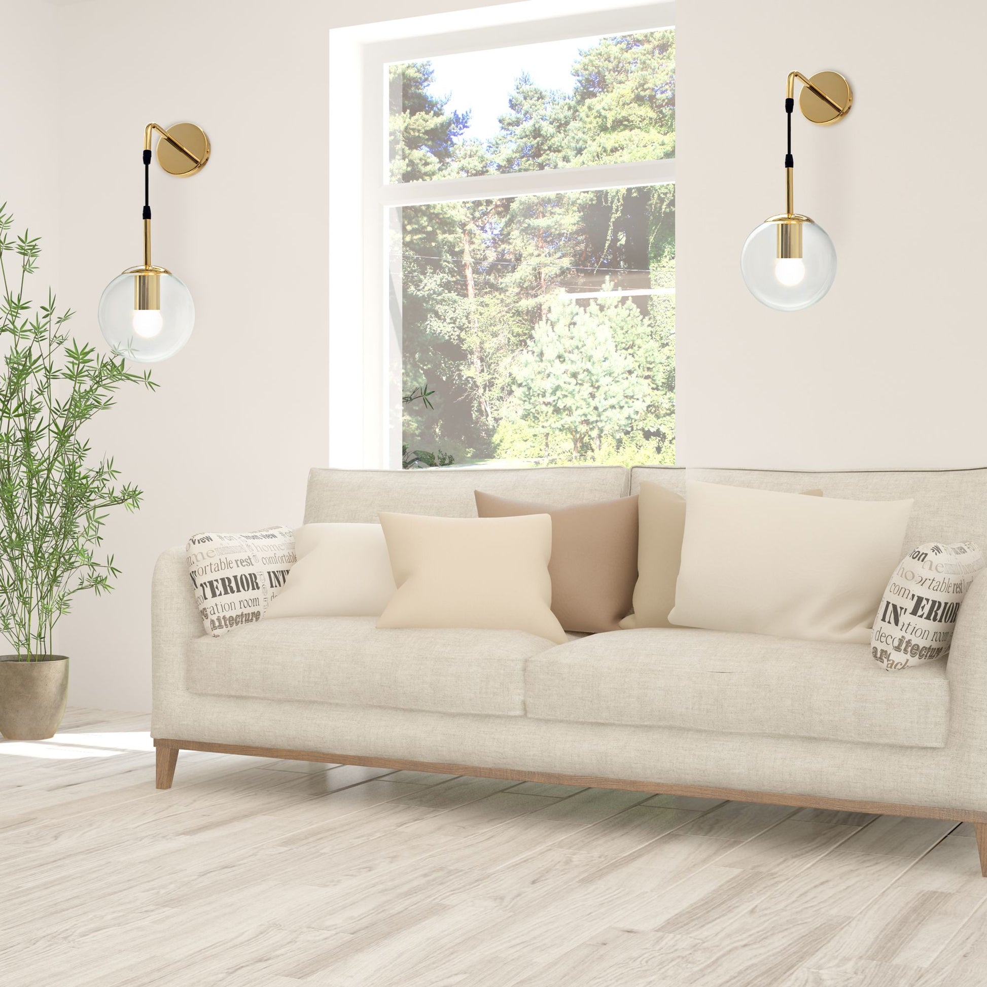 Lampa de perete din sticla Gold APP685-1W  4