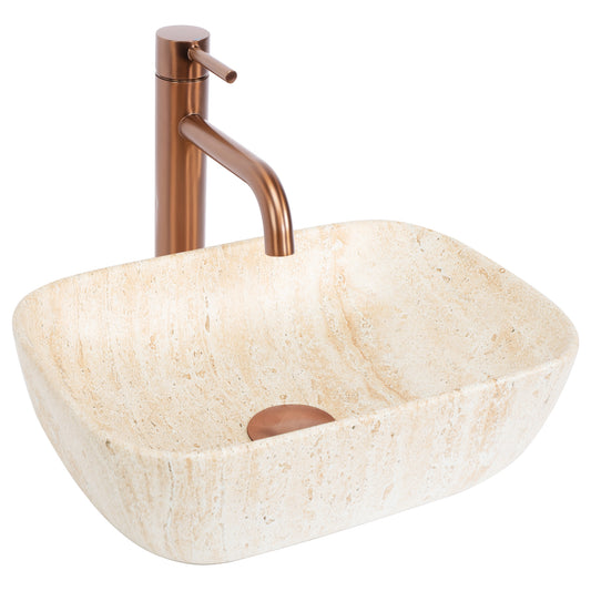 Lavoar Pentru Blat Rea Belinda Mini Travertine Matt  1