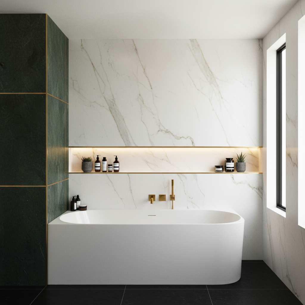 Cadă De Colț Acrilică Bellanto Slim 170 Stânga  3