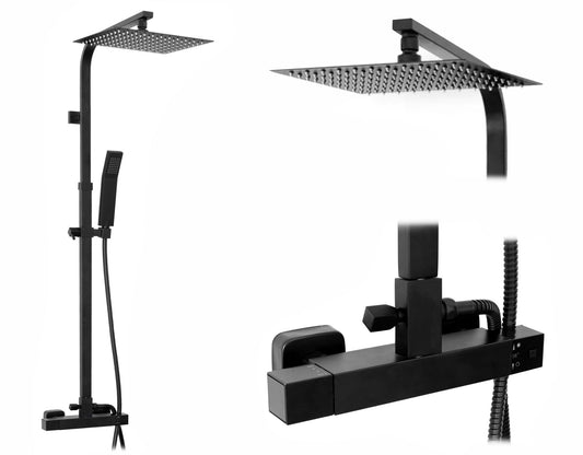 Set de dus Rea FENIX Milan Termostat Black Mat 1