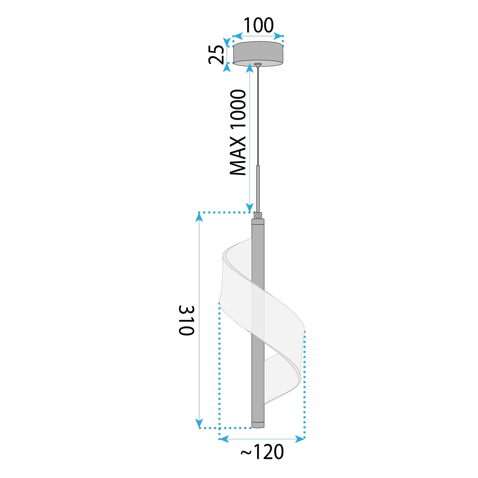 Lampă Suspendată Led G121-cp Gold  10